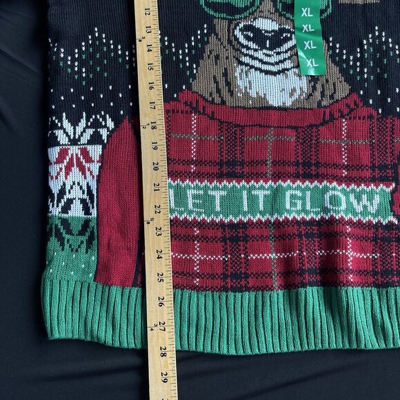 Ugly Holiday Sweater Adult Extra Large Christmas Reindeer Festive Multicolor NEW - Picture 11 of 11
